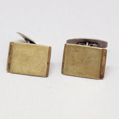Gold on Silver Simple Cufflinks