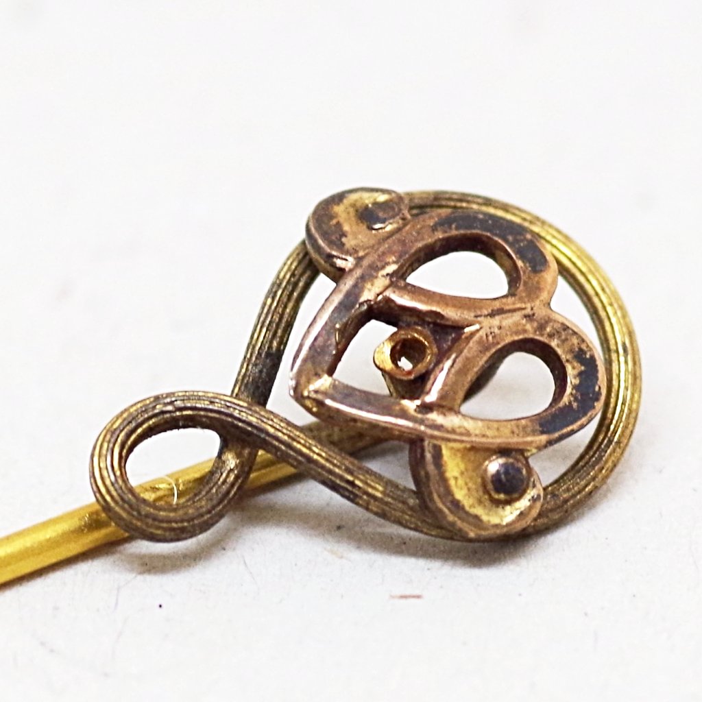 Ornate Heart Stick Pin