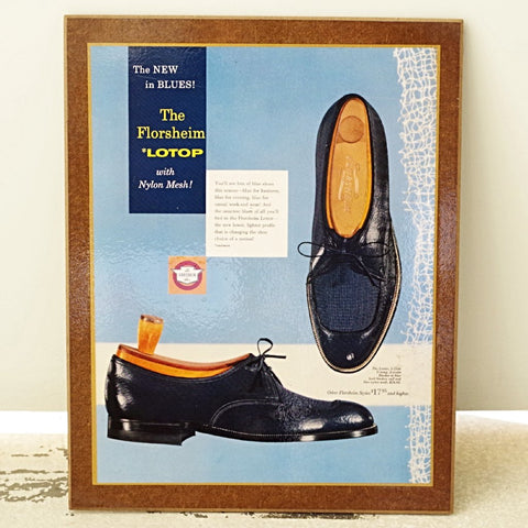 1940s Florsheim Blue Derby Advertising Standee