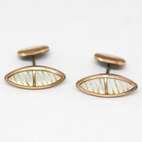 Broad Pointed Oval Cufflinks