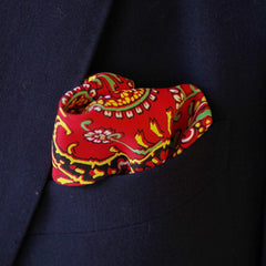 Red Madder Rayon Pocket Square by Put This On