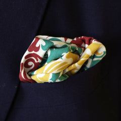 Dragon Print Cotton Pocket Square by Put This On