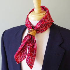 Red Multipattern Japanese Cotton Bandana by Put This On