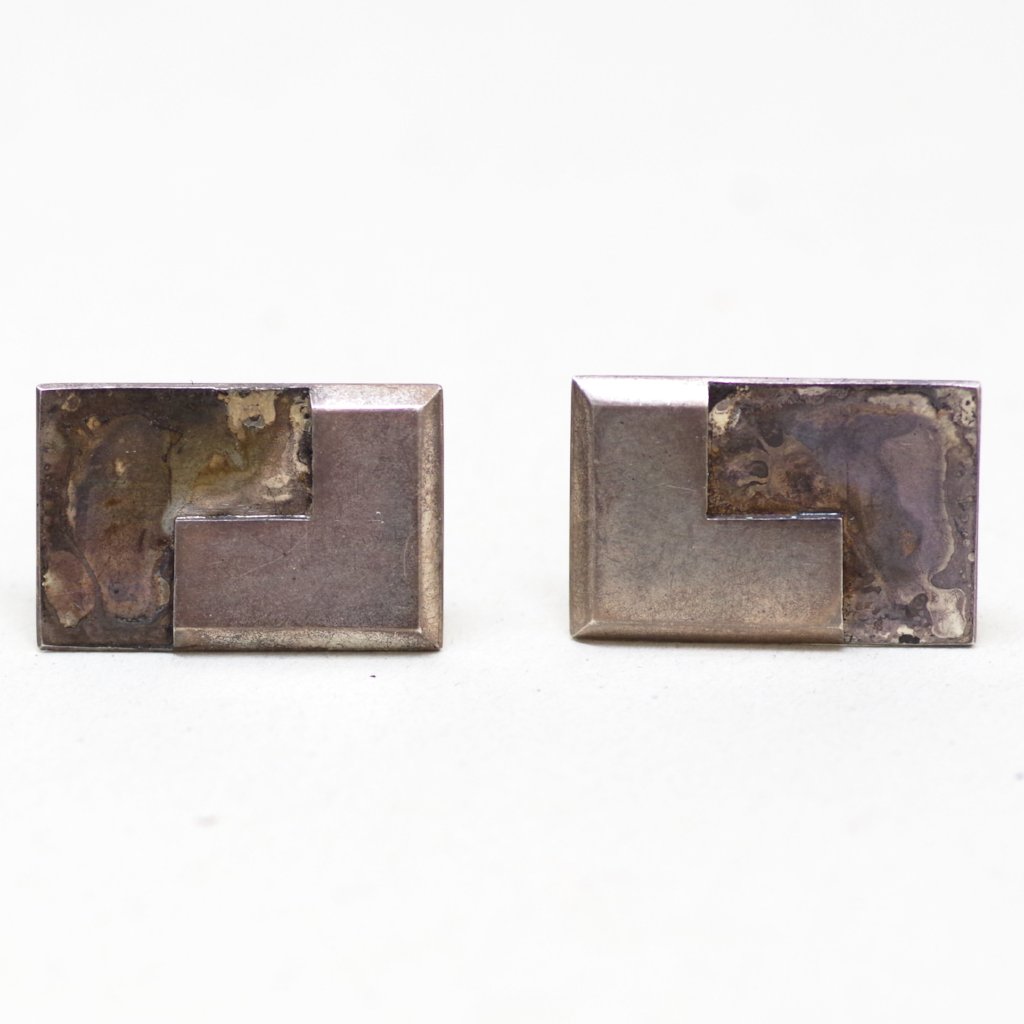 Sterling Taxco Right Angle Cufflinks