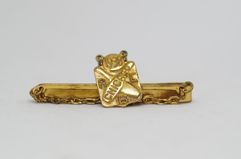 Gold Plated 1938 Chicago Bowling Tie Clip