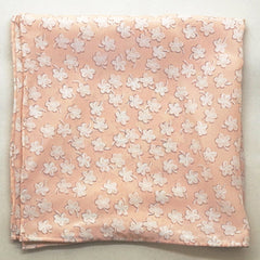 Light Pink Floral Silk Pocket Square by Put This On