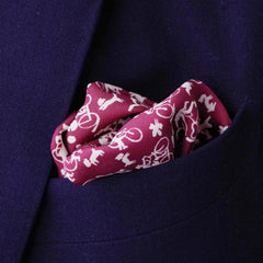 Maroon Bicycle Rayon Pocket Square by Put This On