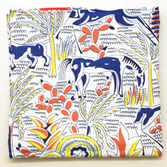 Eclectic Animal Print Cotton Pocket Square by Put This On