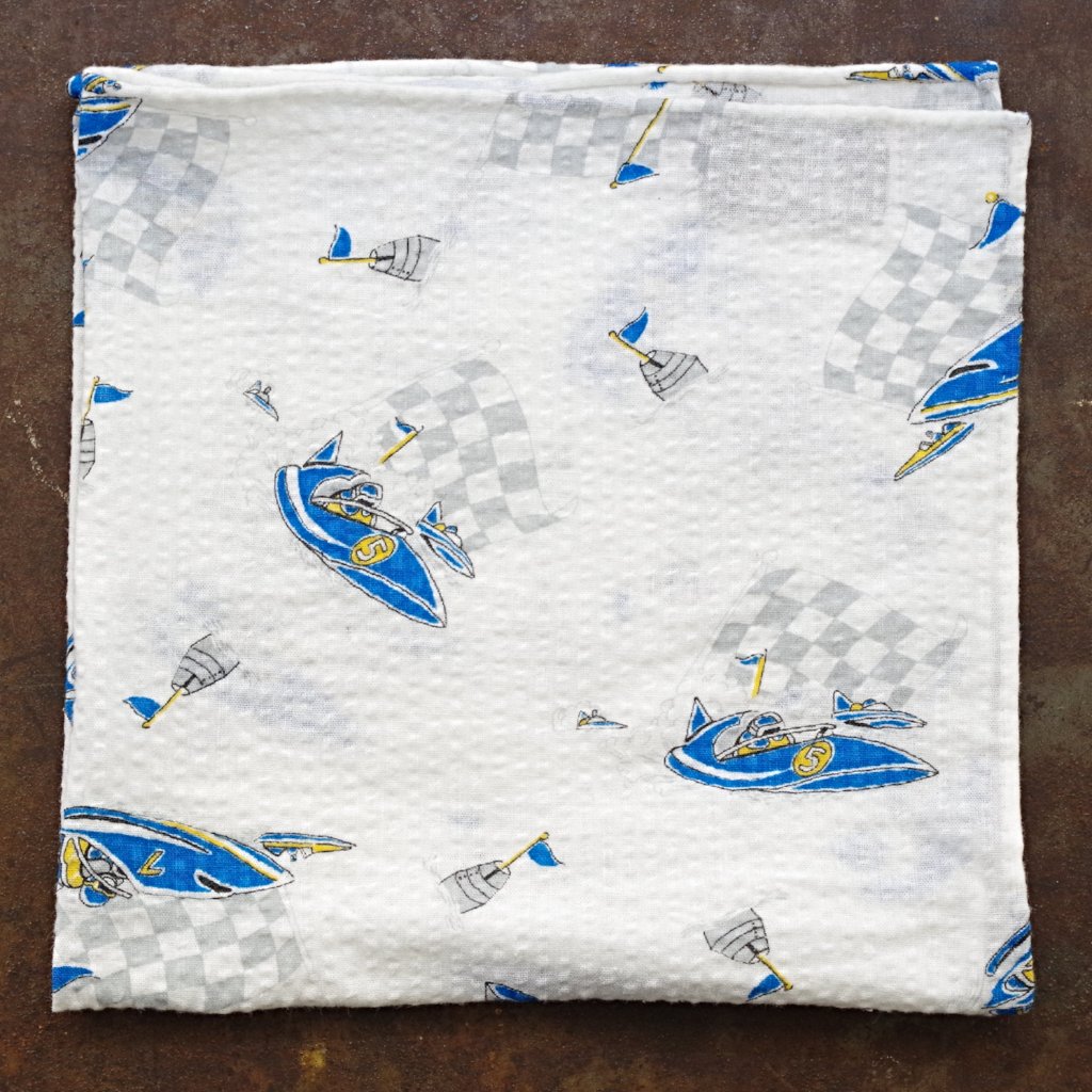 Racing Boat Seersucker Pocket Square by Put This On