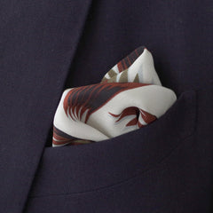 Brown Frond Silk Pocket Square by Put This On