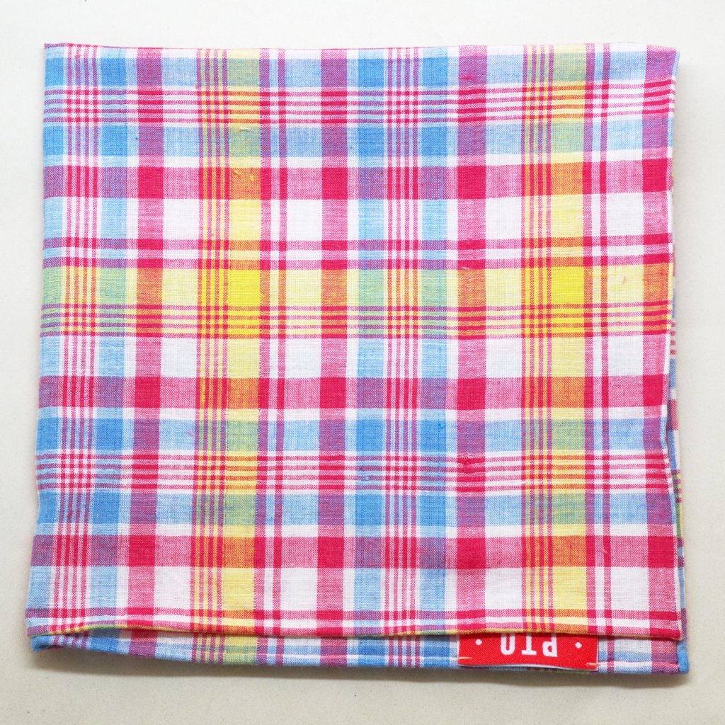 Summery Madras Cotton Pocket Square by Put This On