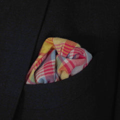 Summery Madras Cotton Pocket Square by Put This On