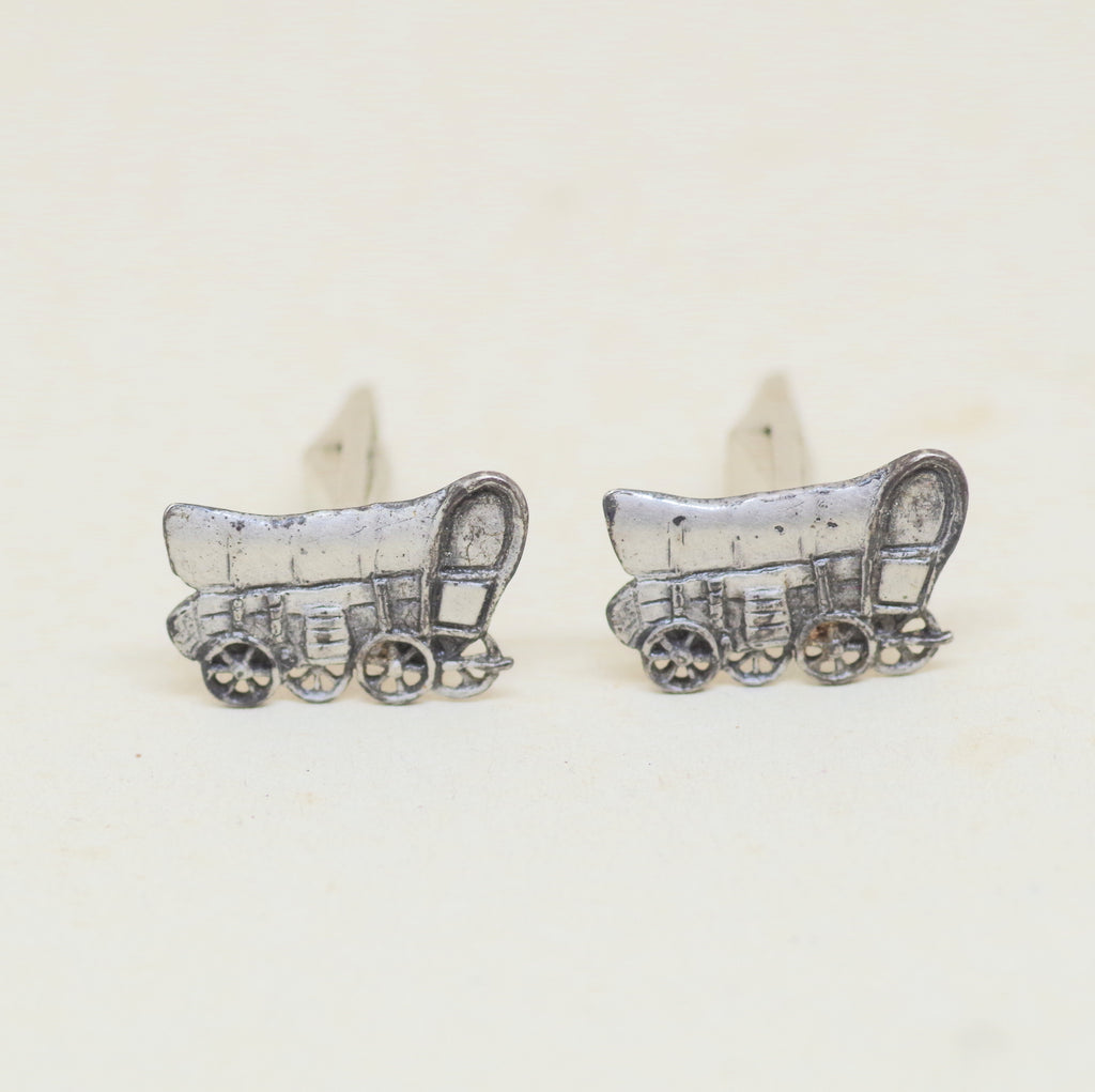 Sterling Covered Wagon Cufflinks