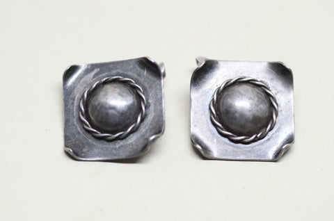 Sterling Silver Domed Cufflinks