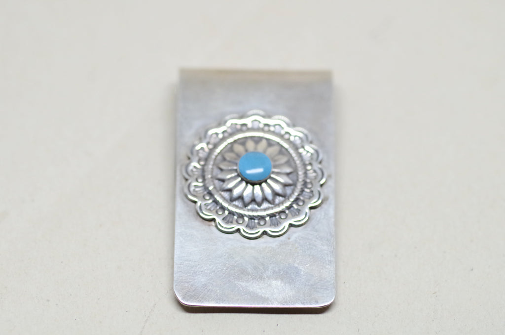 Sterling Silver and Turquoise Money Clip