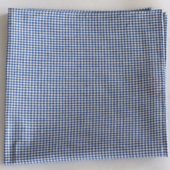 Breezy Blue Microgingham Cotton Pocket Square by Put This On