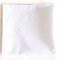 Loose Knit Woven White Cotton Pocket Square by Put This On