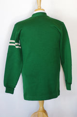 1930s/1940s Green and White Varsity Cardigan Size M