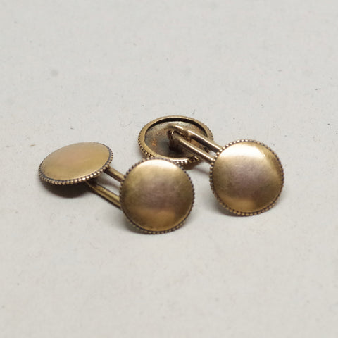 Rounded 14K Gold Cufflinks