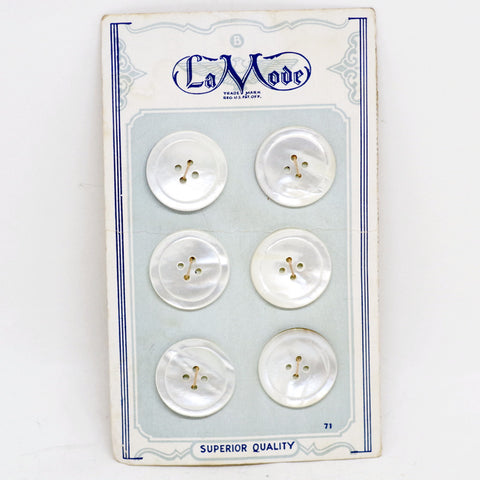 Vintage "La Mode" Mother of Pearl Buttons