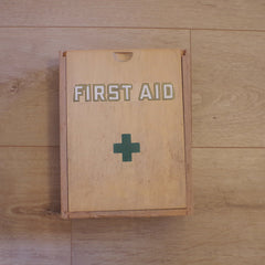 Antique Wooden First Aid Box