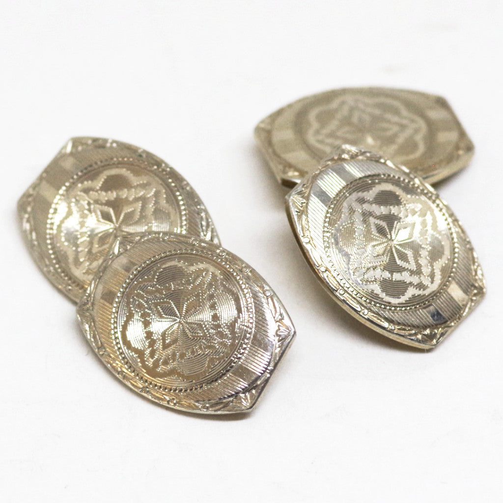 Floral Etched Cufflinks