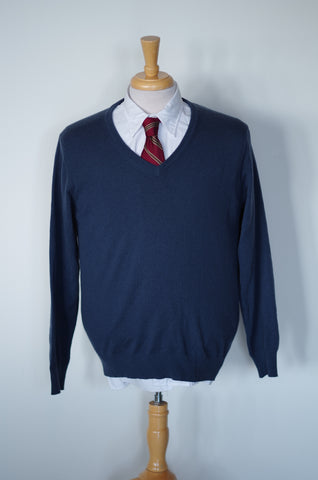 Luciano Barbera Cashmere V-Neck Sweater- Size 52