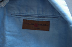 Luciano Barbera Sky Blue Cotton Sport Coat
