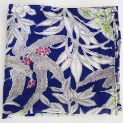 Tropical Blue and Grey Rayon Pocket Square by Put This On