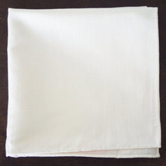 Coarse White Cotton Pocket Square by Put This On