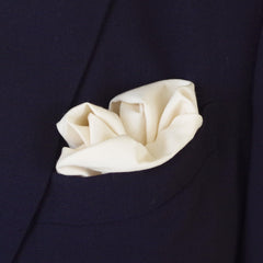 Coarse White Cotton Pocket Square by Put This On