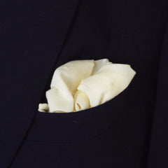 Dotted Cream Cotton Pocket Square by Put This On