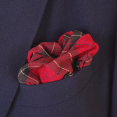 Rustic Red Check Cotton Pocket Square by Put This On