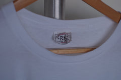 RRL Loopwheel White Cotton T-Shirt- L