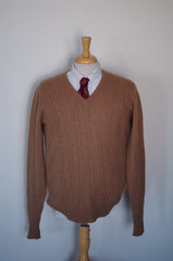 Kilgour, French, & Stanbury Cable Knit Camelhair Sweater