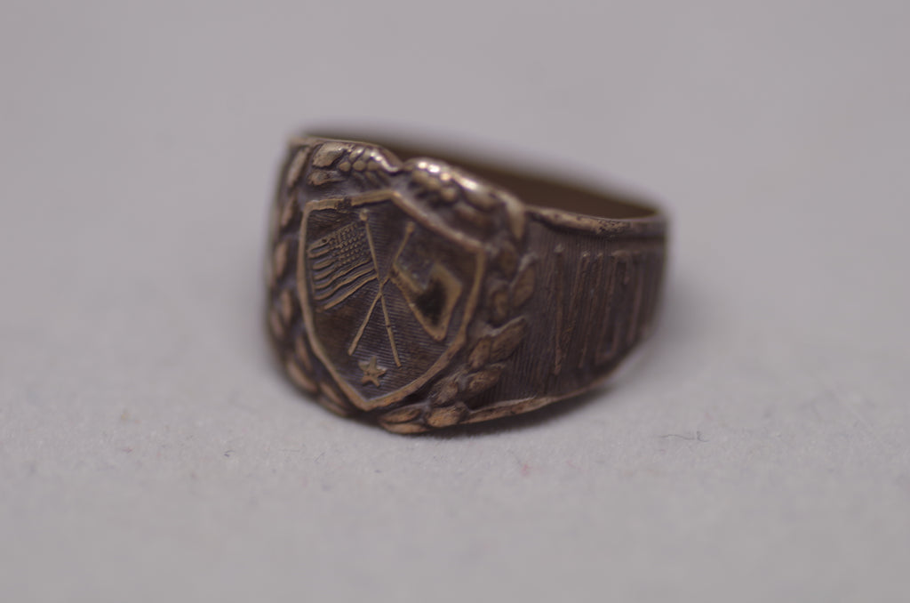 1940s Sterling Silver "Victory" Ring