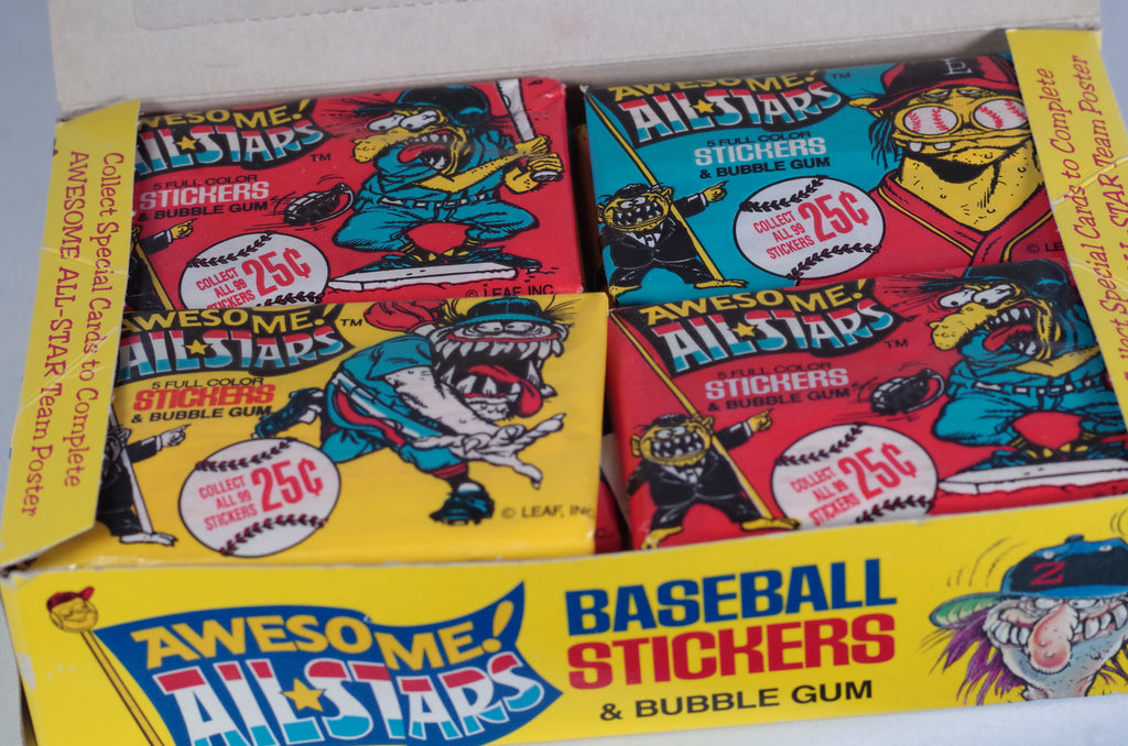 1988 Leaf "Baseball Awesome Allstars" Stickers and Bubble Gum