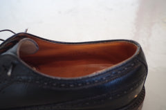 Casserd's Shoes Black Pebblegrain Longwing Brogues Size 10D