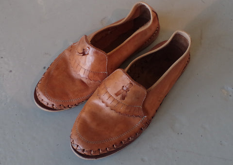 Vintage Yooko by Gonza Kilted Slip-On Leather Shoes - 8