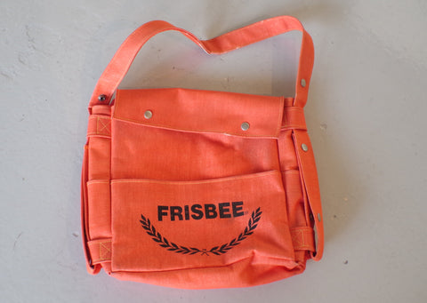 Vintage Orange Canvas Frisbee Bag
