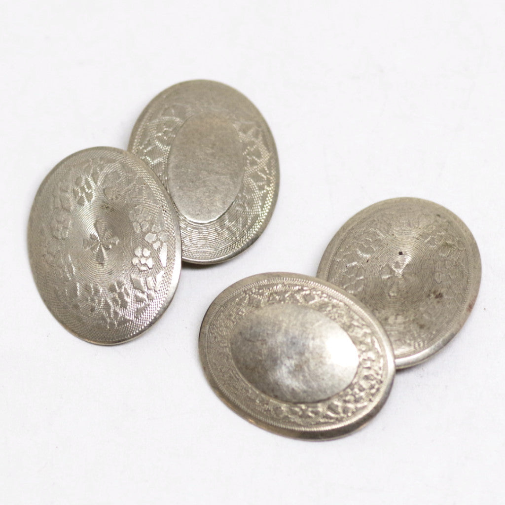 10k Two Sided Gold Floral Cufflinks
