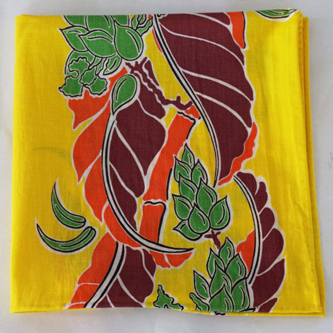 Adventurous Yellow Tree Cotton Pocket Square by Put This On
