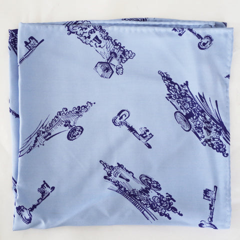 Locked Up Blue Rayon Pocket Square by Put This On