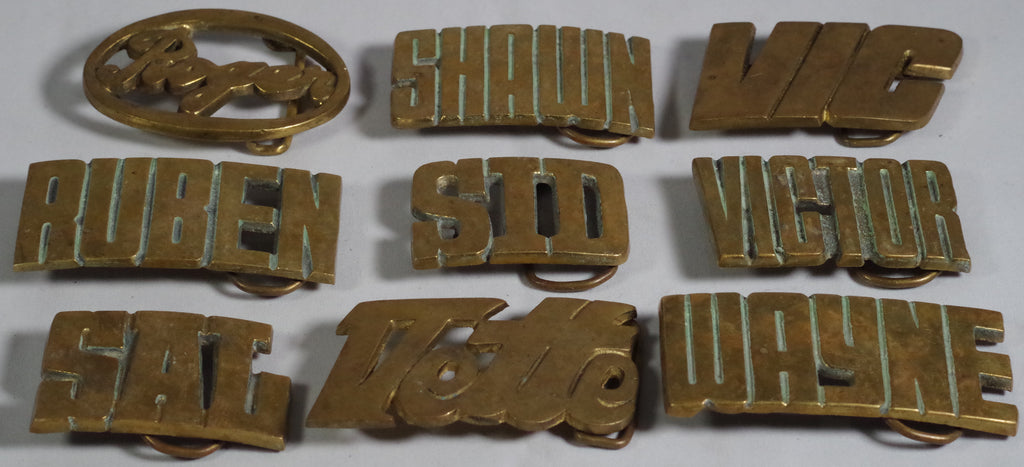 1970s Brass Name Belt Buckles – Put This On