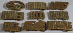 1970s Brass Name Belt Buckles