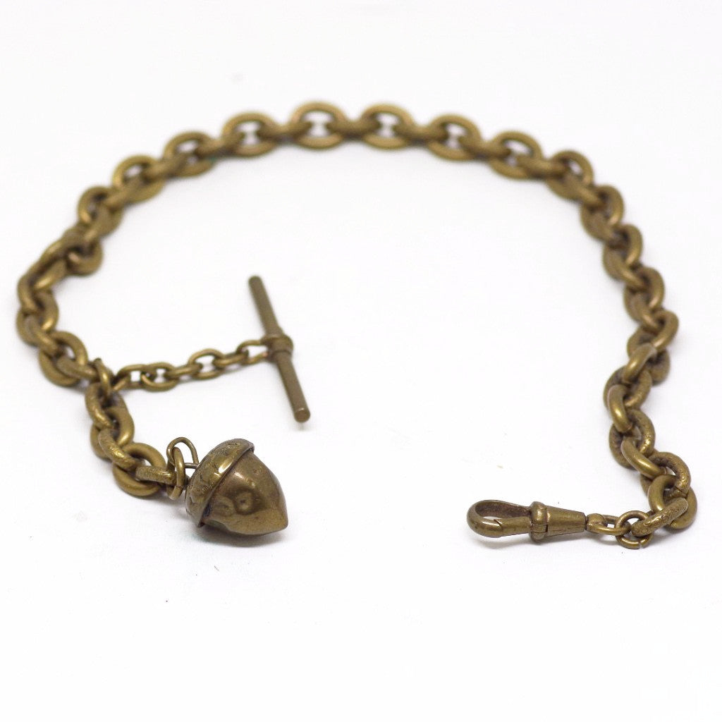 Victorian Acorn Watch Chain & Fob