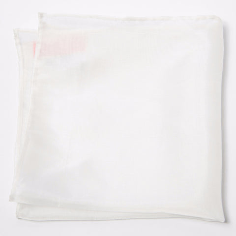 Gorgeous White Silk Pocket Square by Put This On