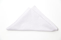 Attractive Lavender and White Striped Cotton Pocket Square by Put This On