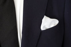 Classic White Irish Linen Pocket Square by Put This On