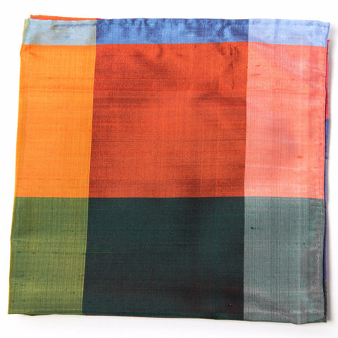 Stunning Colorful Squares Silk Pocket Square by Put This On